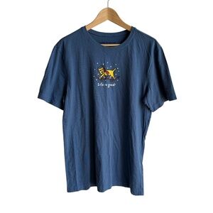 Life is Good Men's T-Shirt L Rocket Dog Snow Shoes Winter Ski Size Medium